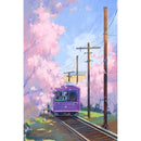 1000 Pieces DIY Purple Train Puzzle Educational Learning Assembling Jigsaw