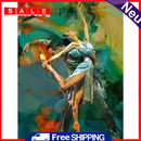 Dancing Couple Oil Paint By Numbers Wall Art Craft Coloring Drawing for Adults