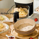 100x Air Fryer Disposable Paper Liner Non-Stick Steamer Baking Mat (Brown) Newly