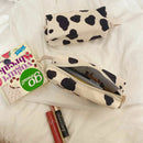 School Cow Print Pencil Case Bag Stationery Bag Storage Pouch School Supplies