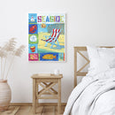 5D DIY Full Round Drill Diamond Painting Kit Cartoon Seaside Wall Art Craft