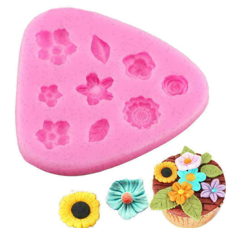 Silicone Flower Petal Leaf Fondant Mold Desser Cake E Hot G 8U8 7Y6T Q9F5