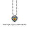 Women Hip Hop Chain Clavicle Chain Heart Shape Necklace Round Bead Necklace