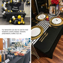 Rectangular Fitted Polyester Tablecloths High Stretch Table Cover for Party Show