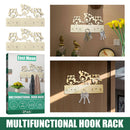 Wall Mounted Wood Key Holder 5 Hooks Organizer Entrance Door Hanging Rack Newly