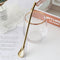 Stainless Steel Spoon Tea Filter Drinking Straw Bar Accessories (Golden) Newly