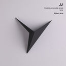 Modern Triangle LED Wall Lamp Nordic Indoor Room Decor (Black Warm Light) Newly