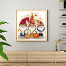 DIY Gnomes Rhinestone Picture Mosaic Full Round Drill Diamond Painting Craft
