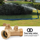 Garden Hose Connector Tap Outlet Splitter Brass 2 Way Adapter with Washers
