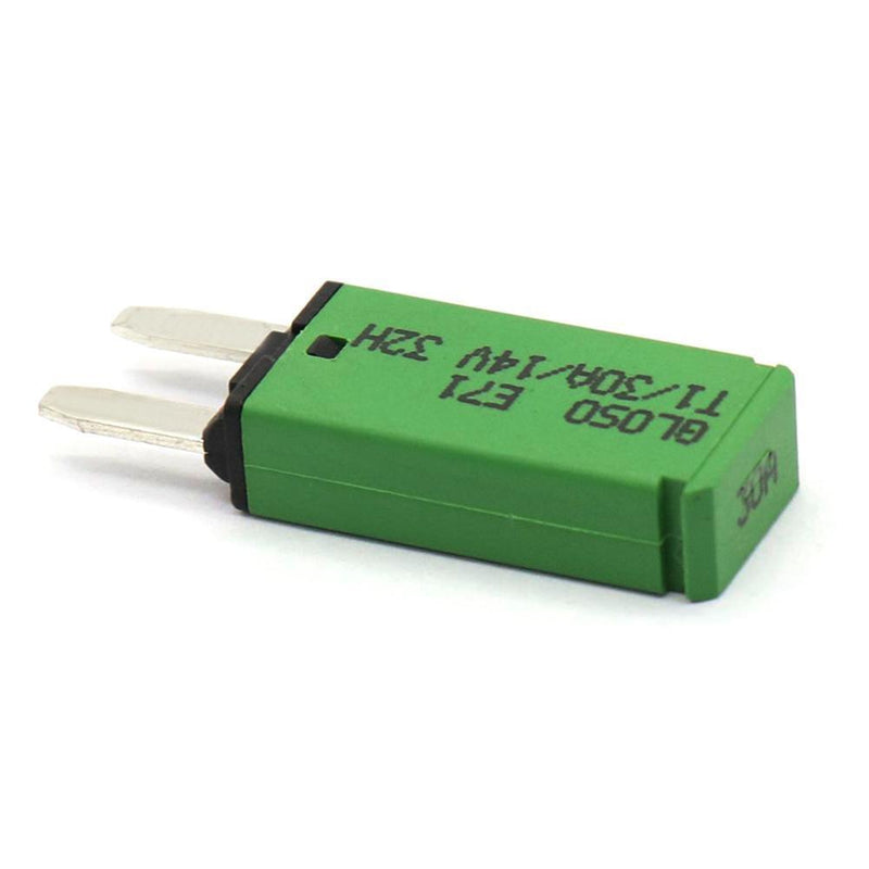DC 14V Auto Reset Mini Circuit Breaker Blade Fuse for Car Boat(30A Green) Newly