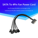 SATA 1 to 3 4 5 4-Pin Power Cable PC Computer Cooling Fan Splitter Hub Converter
