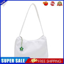 Women Purse Pure Color Underarm Bag Female Casual Shoulder Handbag (White)