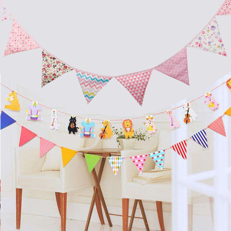 Cloth Wedding Bunting Decor Flag Party Girl Birthday Baby Garland Decor