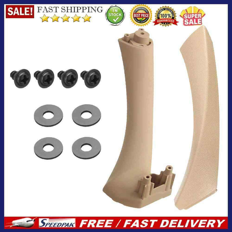 Left Side Inner Door Panel Handle Trim+ Cover for E90 E91 3 Series (Beige)