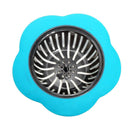 Flower Sink Strainer Kitchen Drain Filter Bathroom Drainage Hair Trap(Blue)