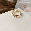 Birthday Party Sweet Women Girl Wedding Heart Ring Geometric Finger Ring Hollow