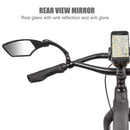 Bicycle Rear View Mirror 360 Rotation HD Anti-Shock Glass Lens (Left) Newly