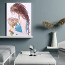 Special-shaped Diamond Painting Flower Girl DIY Mosaic Kit for Bead Art