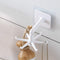 360 Degree Rotating & 180 Degree Tilt Kitchen Hook Rack 6-Claw (White) Newly