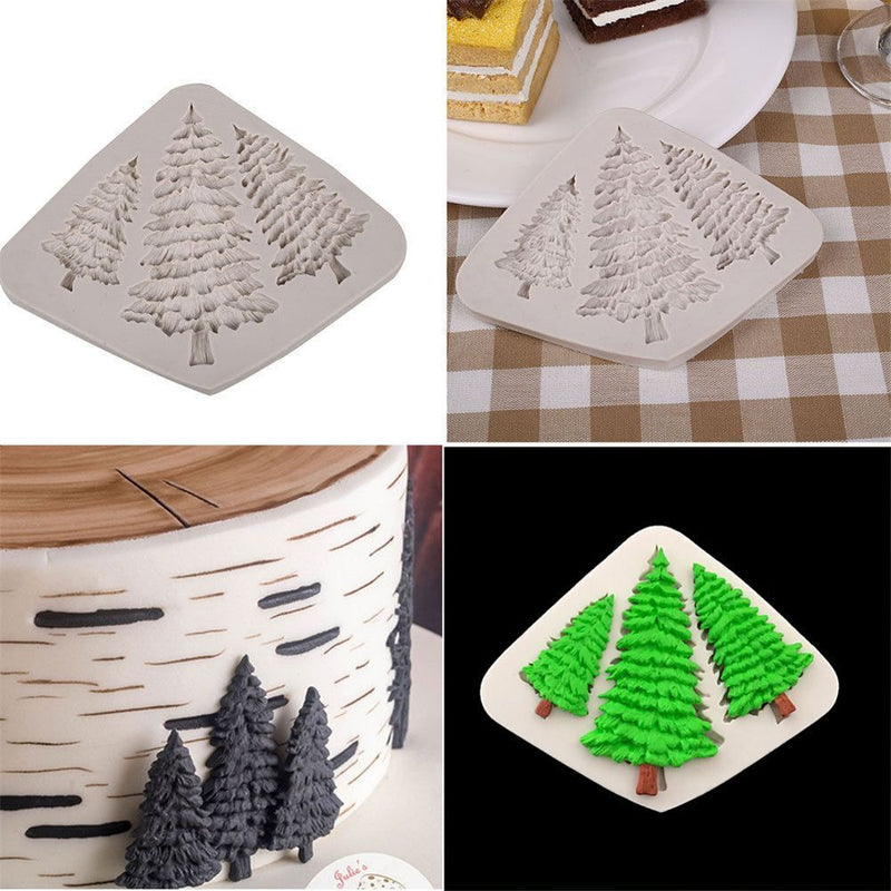 DIY Chocolate Leaves Tree Shape Silicone Fondant Mold Cake Decor Mould