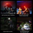 Charging White Light Night Riding Strong Light XPG+LED Headlight Red Head Lamp