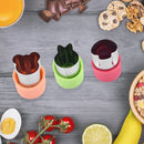 3pcs Star Heart Rabbit Shape Vegetables Cutter Cooking Baking Molds (A) Newly