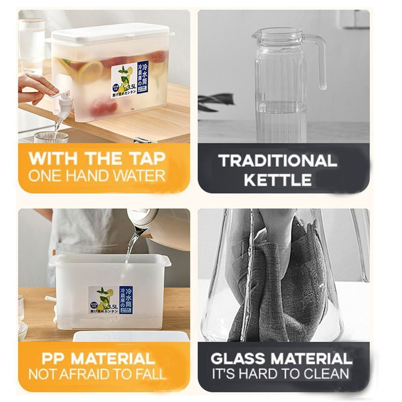 Water Container Cold Kettle Ice Bottle Water Jug With Tap Lemonade Jug