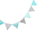 12 Flags Fabric Triangular Flag Bunting Banners Wedding Party Home Decor