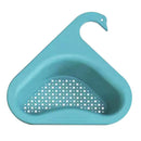 Sink Strainer Basket Triangular Hanging Filter Sink Storage Shelf (Green)