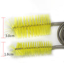 Aquarium Pipe Cleaning Brush Tube Flexible Double End Hose Cleaner (Yellow)
