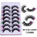 Individual Eyelashes False Eyelahes DD Curl 8D Mink Lashes Mixed 7 Color