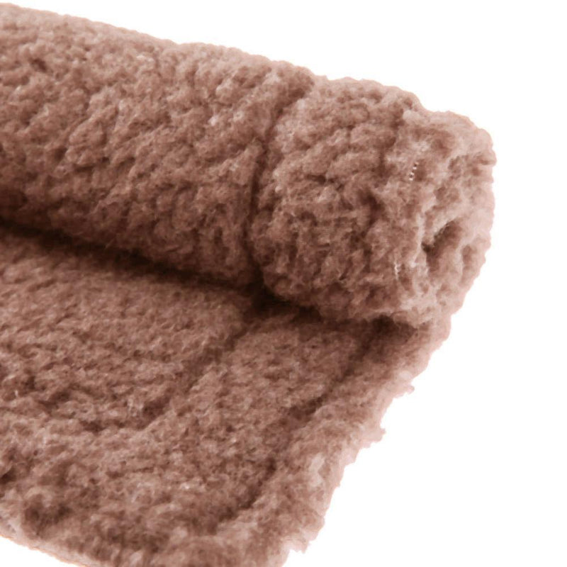 Plush Pet Hamster Cushion Mat Squirrel Blanket Guinea Pig Bed(Light Brown)