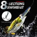 Multi Jointed 12.5cm 21.5g Lures Artificial Wobbler Fishing Hard Bait (A)