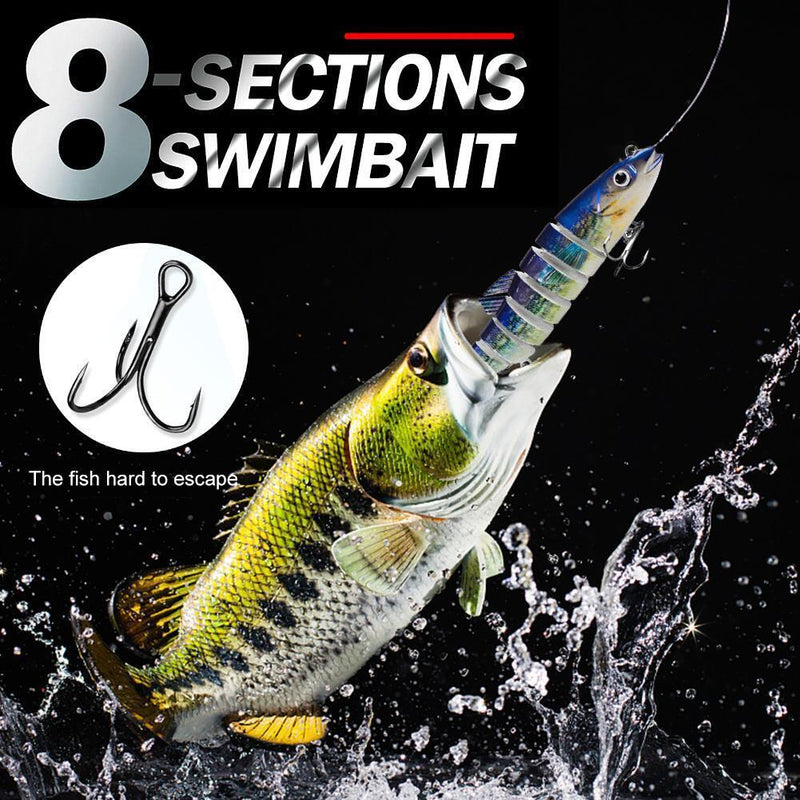 Multi Jointed 12.5cm 21.5g Lures Artificial Wobbler Fishing Hard Bait (A)