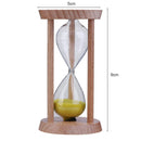 Wooden Sand Clock 3 Minutes Hourglass Sandglass Toothbrush Timer(Yellow)