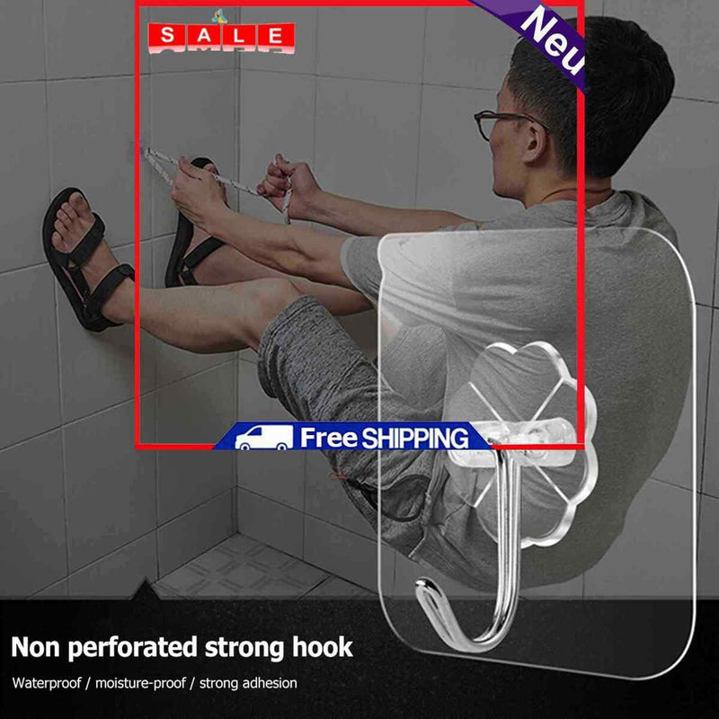 10pcs Seamless Wall Hooks, Self Adhesive Multi-Purpose Hooks, Durable