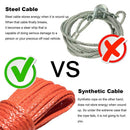 15M 7700LBS Synthetic Winch Line Cable Rope With Sheath Car ATV UTV Universal