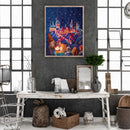 Full Cross Stitch Kits Explore Castle 14CT Counted DIY Cotton Needlework