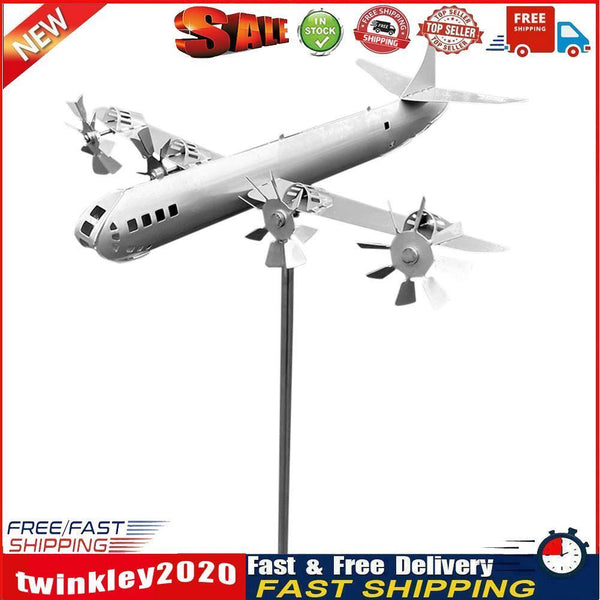 Metal Airplane Windmill Aircraft Wind Spinners Outdoor Garden Decorations Newly
