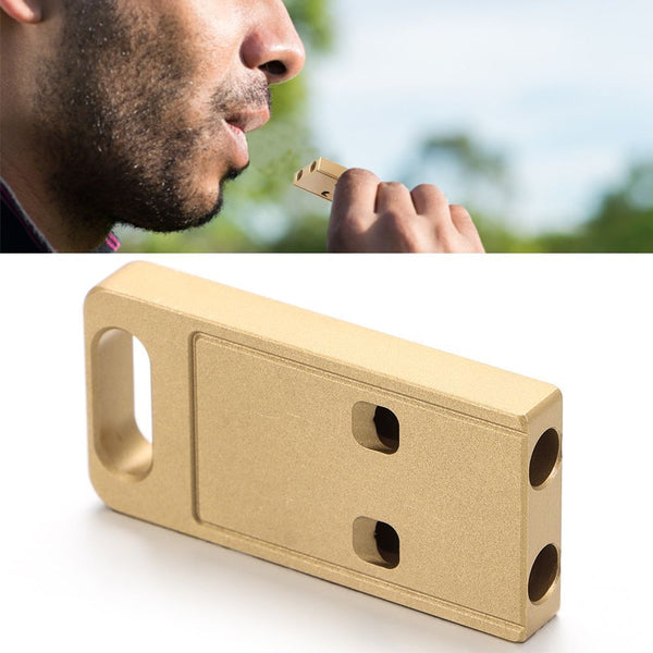 Double Pipe Whistle Emergency Multi Tool Keychain Cheerleading Survival Whistle