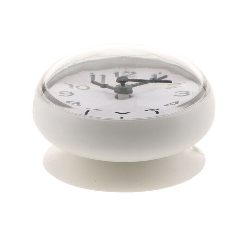 Waterproof Bathroom Mini Anti-Fog Watch Suction Cup Wall Clock Sucker