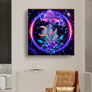 11CT Counted Full Cross Stitch DIY Colorful Mushroom Hand Painting Room Decor