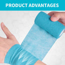 Self Adhesive Elastic Bandage Sports Wrist Protector Tape (Blue 5cmx4.5m) Newly