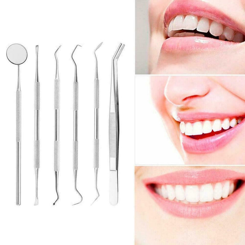 6pcs Dental Tool Set Kit Dentist Teeth Clean Hygiene Care Z3J7
