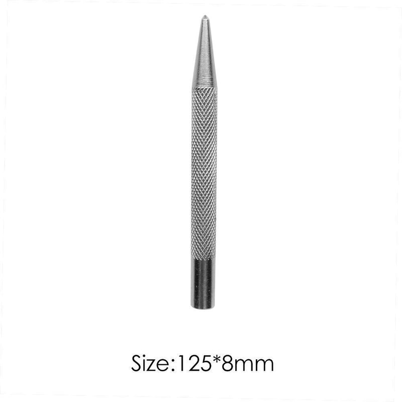 Automatic Centre Punch Anti Slip Knurling Handle Steel Metal Drill Tool