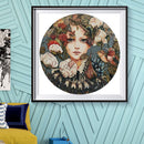 Not Full Embroidery DIY Maid Printed Cross Stitch 11CT Cotton Thread Set