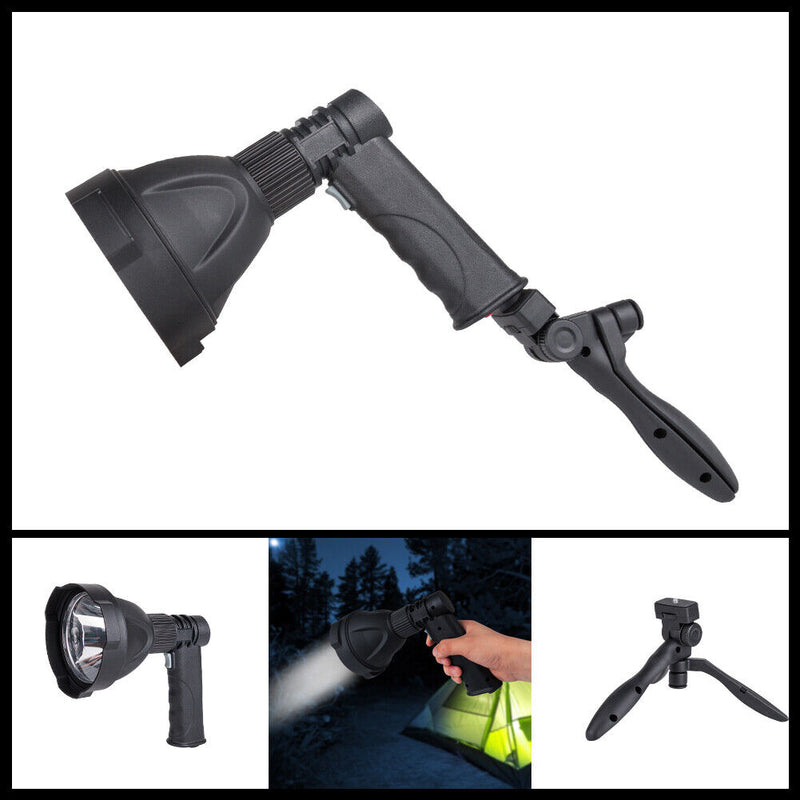 USB Rechargeable Spotlight Large LED Flashlight 1200LM Handheld Searchlight