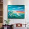 Sunset Wave Frameless Picture Oil Paint By Numbers Hand Painted Picture Kit