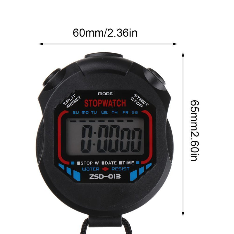 With Strap Sports Handhold LCD Stopwatch Digital Timer Time Counter Chronograph