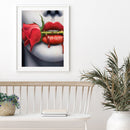DIY Diamond Painting Rose in Mouth Full Round Drill Mosaic Picture Rhinestones